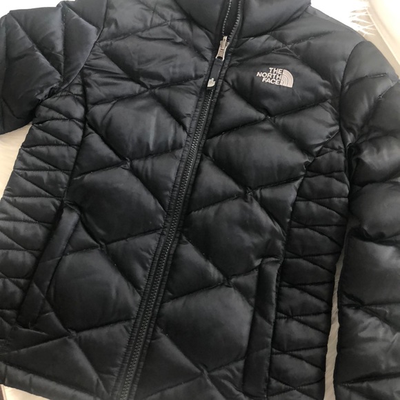 girls black northface coat